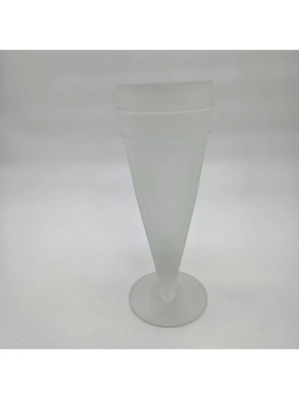 Set of 6 Vintage Indiana Tiara Frosted Glass Powder Horn Pilsner Beer Glasses